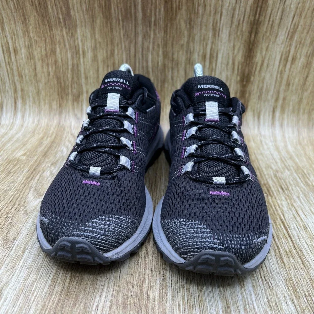 Merrell Fly Strike Women's Size 6 Trail‎ Running Shoes Sneakers Black Purple